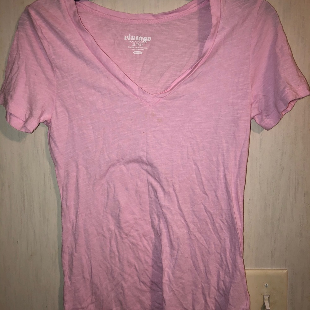 Pink old navy V neck shirt